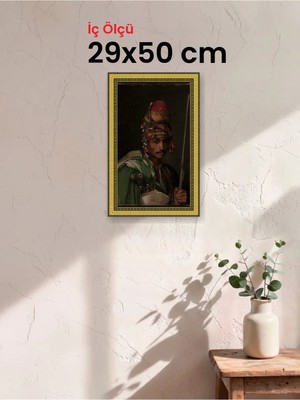 Hars Royal Klasik Desenli Altın Çerçeve 29 x 50 cm Camlı