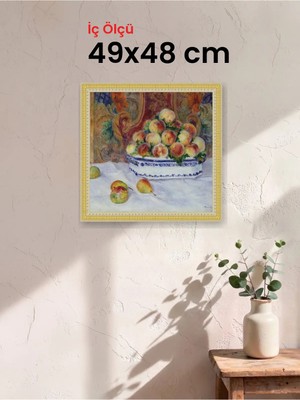 Hars Royal Klasik Desenli Çok Renkli Çerçeve 49 x 48 cm Camlı