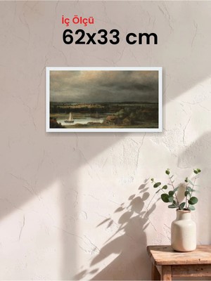 Hars Slim Ince Profil Beyaz Çerçeve 62 x 33 cm Camlı