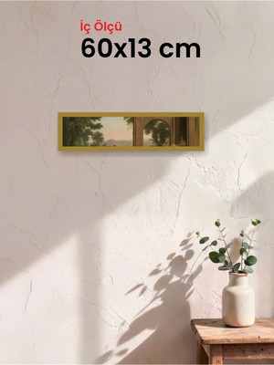 Hars Slim Ince Profil Altın Çerçeve 60 x 13 cm Camlı