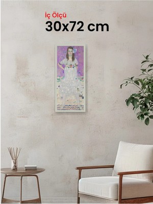 Hars Slim Ince Profil Gümüş Çerçeve 30 x 72 cm Camlı