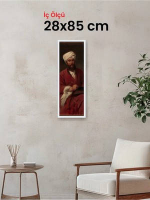 Hars Slim Ince Profil Beyaz Çerçeve 28 x 85 cm Şeffaf Korumalı Pvc
