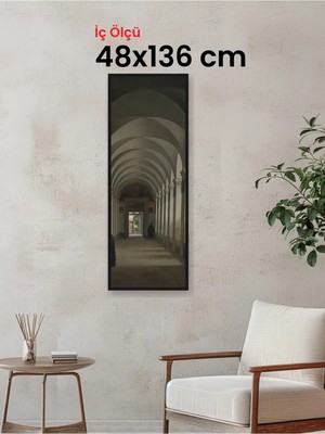 Hars Slim Ince Profil Siyah Çerçeve 48 x 136 cm Camlı