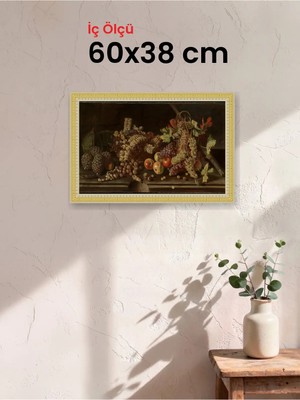 Hars Royal Klasik Desenli Çok Renkli Çerçeve 60 x 38 cm Camlı