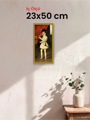 Hars Slim Ince Profil Altın Çerçeve 23 x 50 cm Şeffaf Korumalı Pvc