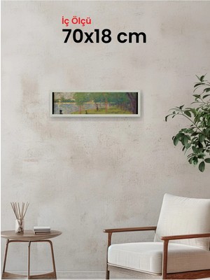 Hars Slim Ince Profil Gümüş Çerçeve 70 x 18 cm Şeffaf Korumalı Pvc