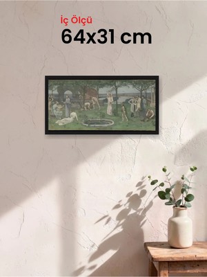 Hars Slim Ince Profil Siyah Çerçeve 64 x 31 cm Şeffaf Korumalı Pvc