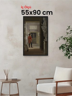 Hars Slim Ince Profil Siyah Çerçeve 55 x 90 cm Camlı