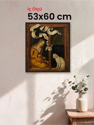 Hars Slim Ince Profil Kahverengi Çerçeve 53 x 60 cm Şeffaf Korumalı Pvc