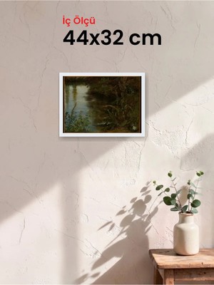 Hars Slim Ince Profil Beyaz Çerçeve 44 x 32 cm Şeffaf Korumalı Pvc