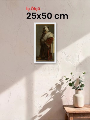 Hars Slim Ince Profil Beyaz Çerçeve 25 x 50 cm Şeffaf Korumalı Pvc