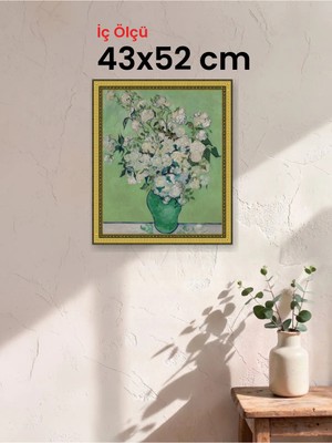 Hars Royal Klasik Desenli Altın Çerçeve 43 x 52 cm Camlı