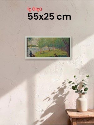 Hars Slim Ince Profil Gümüş Çerçeve 55 x 25 cm Şeffaf Korumalı Pvc