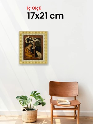 Hars Royal Klasik Desenli Çok Renkli Çerçeve 17 x 21 cm Camlı