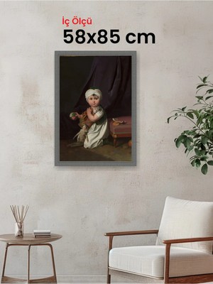 Hars Royal Klasik Desenli Gümüş Çerçeve 58 x 85 cm Camlı