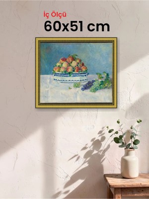 Hars Royal Klasik Desenli Altın Çerçeve 60 x 51 cm Şeffaf Korumalı Pvc