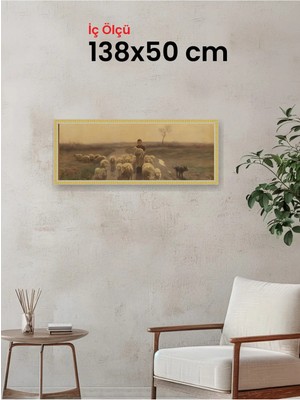 Hars Royal Klasik Desenli Çok Renkli Çerçeve 138 x 50 cm Camlı