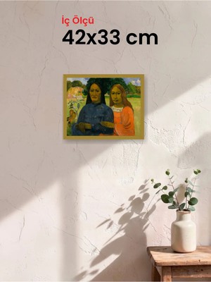 Hars Slim Ince Profil Altın Çerçeve 42 x 33 cm Camlı