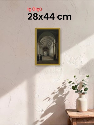 Hars Slim Ince Profil Altın Çerçeve 28 x 44 cm Camlı