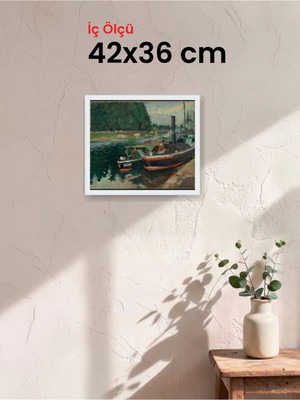 Hars Slim Ince Profil Beyaz Çerçeve 42 x 36 cm Şeffaf Korumalı Pvc