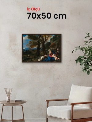 Hars Slim Ince Profil Kahverengi Çerçeve 70 x 50 cm Şeffaf Korumalı Pvc