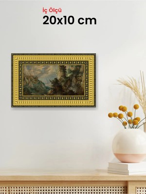 Hars Royal Klasik Desenli Altın Çerçeve 20 x 10 cm Şeffaf Korumalı Pvc