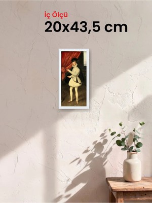 Hars Slim Ince Profil Beyaz Çerçeve 20 x 43,5 cm Camlı