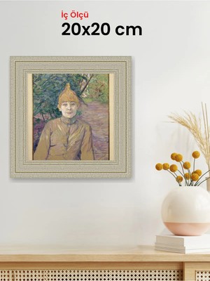 Hars Vintage Eskitme Beyaz Çok Renkli Çerçeve 20 x 20 cm Camlı