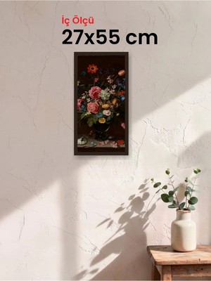 Hars Slim Ince Profil Kahverengi Çerçeve 27 x 55 cm Camlı