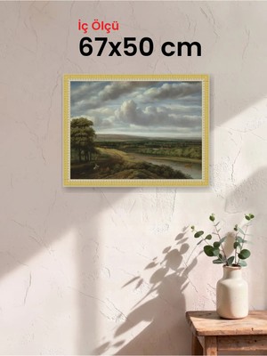 Hars Royal Klasik Desenli Çok Renkli Çerçeve 67 x 50 cm Camlı