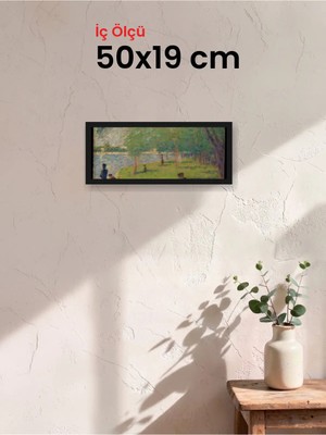Hars Slim Ince Profil Siyah Çerçeve 50 x 19 cm Şeffaf Korumalı Pvc