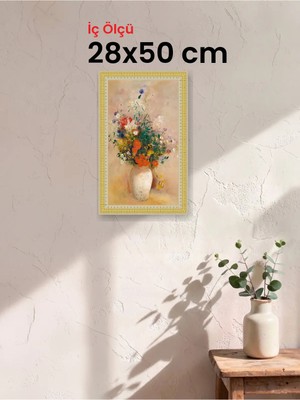 Hars Royal Klasik Desenli Çok Renkli Çerçeve 28 x 50 cm Şeffaf Korumalı Pvc