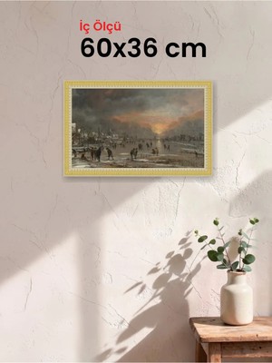 Hars Royal Klasik Desenli Çok Renkli Çerçeve 60 x 36 cm Şeffaf Korumalı Pvc
