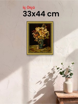 Hars Royal Klasik Desenli Altın Çerçeve 33 x 44 cm Şeffaf Korumalı Pvc