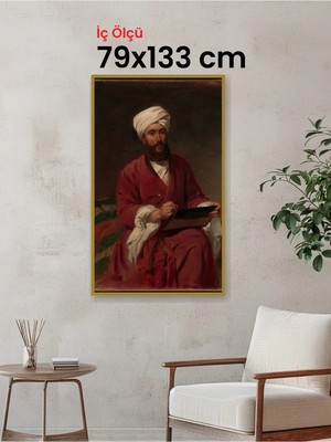 Hars Slim Ince Profil Altın Çerçeve 79 x 133 cm Şeffaf Korumalı Pvc