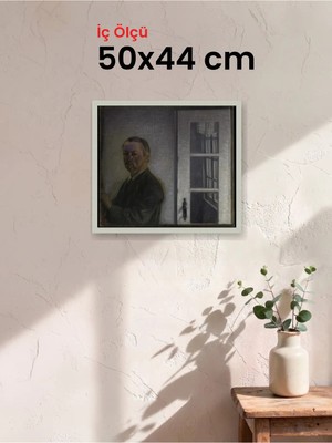 Hars Slim Ince Profil Gümüş Çerçeve 50 x 44 cm Şeffaf Korumalı Pvc