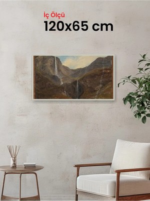 Hars Slim Ince Profil Gümüş Çerçeve 120 x 65 cm Şeffaf Korumalı Pvc