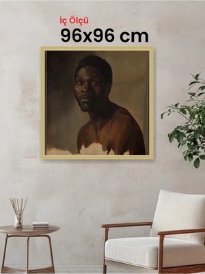 Hars Royal Klasik Desenli Çok Renkli Çerçeve 96 x 96 cm Camlı