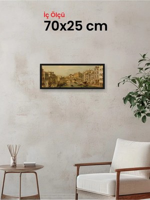 Hars Slim Ince Profil Siyah Çerçeve 70 x 25 cm Şeffaf Korumalı Pvc
