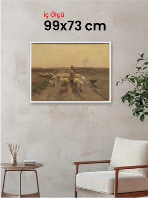 Hars Slim Ince Profil Beyaz Çerçeve 99 x 73 cm Camlı