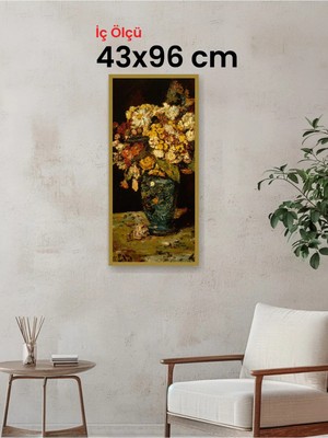 Hars Slim Ince Profil Altın Çerçeve 43 x 96 cm Camlı