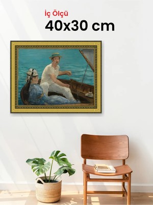 Hars Royal Klasik Desenli Altın Çerçeve 40 x 30 cm Şeffaf Korumalı Pvc