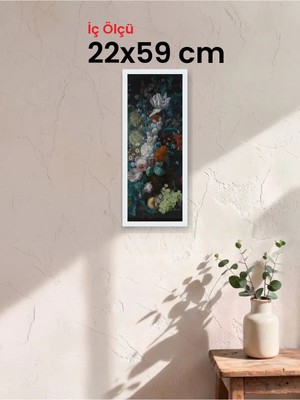 Hars Slim Ince Profil Beyaz Çerçeve 22 x 59 cm Şeffaf Korumalı Pvc