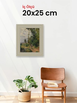 Hars Vintage Eskitme Beyaz Çok Renkli Çerçeve 20 x 25 cm Camlı