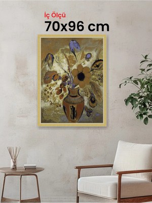 Hars Royal Klasik Desenli Çok Renkli Çerçeve 70 x 96 cm Şeffaf Korumalı Pvc
