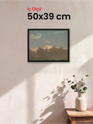 Hars Slim Ince Profil Siyah Çerçeve 50 x 39 cm Şeffaf Korumalı Pvc