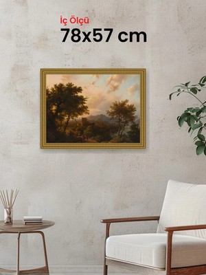 Hars Gallery Klasik Altın Çerçeve 78 x 57 cm Camlı