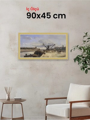 Hars Royal Klasik Desenli Çok Renkli Çerçeve 90 x 45 cm Camlı