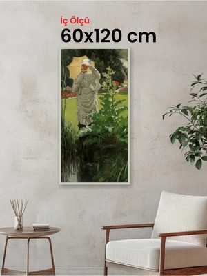 Hars Slim Ince Profil Gümüş Çerçeve 60 x 120 cm Camlı