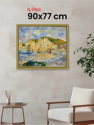 Hars Royal Klasik Desenli Altın Çerçeve 90 x 77 cm Şeffaf Korumalı Pvc